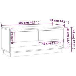 vidaXL Tv-bänk vit högglans 102x41x44 cm konstruerat trä - Bild 9