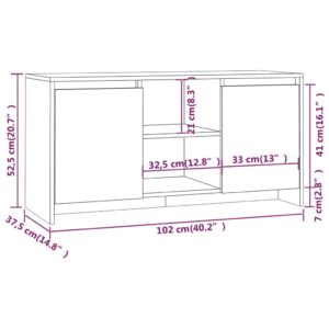 vidaXL TV-bänk sonoma-ek 102x37,5x52,5 cm spånskiva - Bild 8