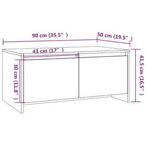 vidaXL Soffbord svart 90x50x41,5 cm konstruerat trä - Bild 8