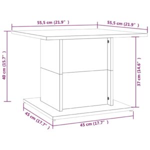 vidaXL Soffbord vit 55,5x55,5x40 cm spånskiva - Bild 7