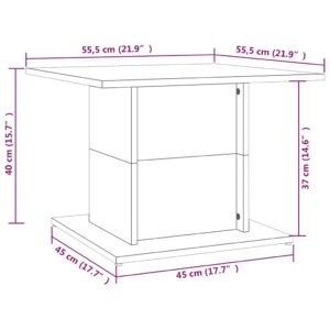 vidaXL Soffbord betonggrå 55,5x55,5x40 cm spånskiva - Bild 7