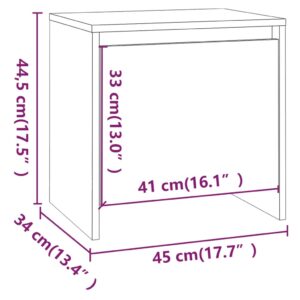 vidaXL Sängbord rökfärgad ek 45x34x44,5 cm spånskiva - Bild 9