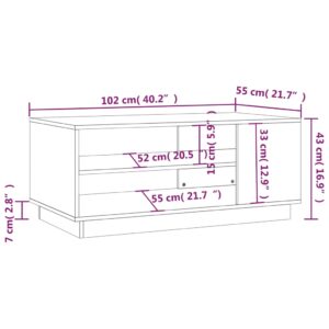 vidaXL Soffbord brun ek 102x55x43 cm spånskiva - Bild 7