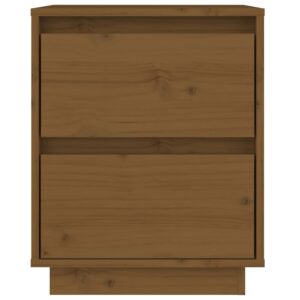 vidaXL Sängbord honungsbrun 40x35x50 cm massiv furu - Bild 5