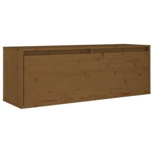 vidaXL Väggskåp honungsbrun 100x30x35 cm massiv furu - Bild 2