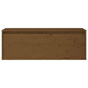 vidaXL Väggskåp honungsbrun 100x30x35 cm massiv furu - Bild 5