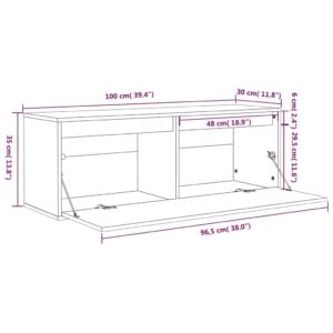 vidaXL Väggskåp honungsbrun 100x30x35 cm massiv furu - Bild 11