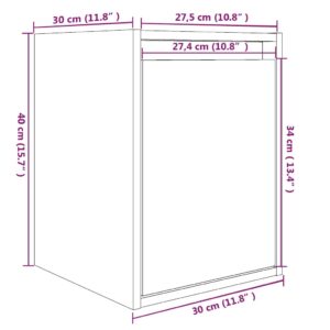 vidaXL Väggskåp 2 st vit 30x30x40 cm massiv furu - Bild 10