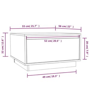 vidaXL Soffbord vit 55x56x32 cm massiv furu - Bild 9