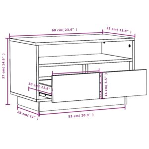 vidaXL Tv-bänk 60x35x37 cm massiv furu - Bild 9