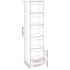 vidaXL Bokhylla/Rumsavdelare vit 40x30x166 cm - Bild 7