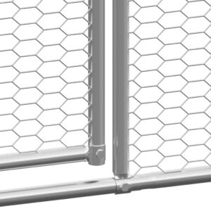 vidaXL Hönsbur för utomhusbruk 3x2x2 m galvaniserat stål - Bild 5