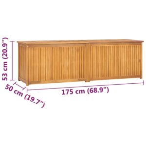 vidaXL Trädgårdslåda 175x50x55 cm massiv teak - Bild 12