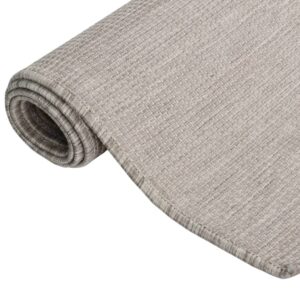 vidaXL Utomhusmatta plattvävd 80x150 cm taupe - Bild 3