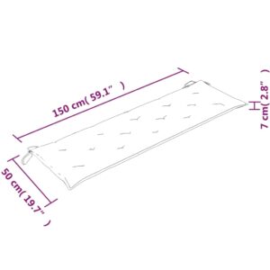 vidaXL Bataviabänk med ljusgrön dyna 150 cm massiv teak - Bild 9