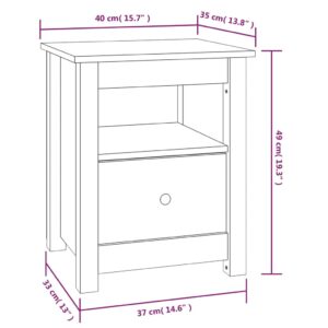 vidaXL Sängbord 2 st honungsbrun 40x35x49 cm massiv furu - Bild 10