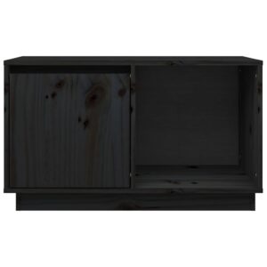 vidaXL Tv-bänk svart 74x35x44 cm massiv furu - Bild 3