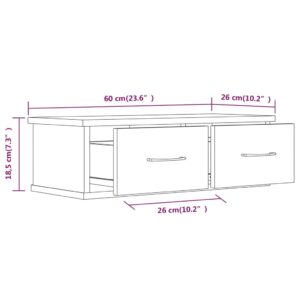 vidaXL Väggskåp rökfärgad ek 60x26x18,5 cm konstruerat trä - Bild 8