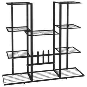 vidaXL Växtställ 94,5x25x89 cm svart järn - Bild 2