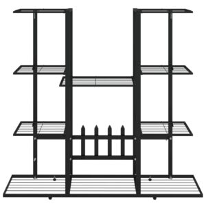 vidaXL Växtställ 94,5x25x89 cm svart järn - Bild 3