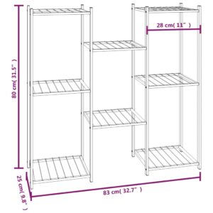 vidaXL Växtställ 83x25x80 cm svart järn - Bild 6