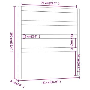 vidaXL Sänggavel vit 81x4x100 cm massiv furu - Bild 6