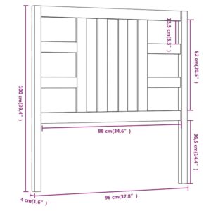 vidaXL Sänggavel vit 96x4x100 cm massiv furu - Bild 6