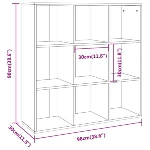 vidaXL Bokhylla rökfärgad ek 98x29x97,5 cm - Bild 7