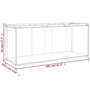 vidaXL Förvaringslåda gräddvit 105x34,5x45 cm tyg - Bild 7