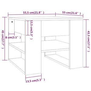 vidaXL Soffbord svart 55,5x55x45 cm konstruerat trä - Bild 7