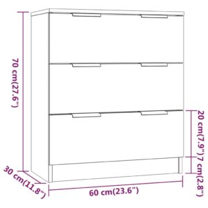 vidaXL Byrå betonggrå 60x30x70 cm konstruerat trä - Bild 8