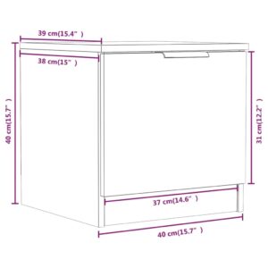 vidaXL Sängbord sonoma-ek 40x39x40 cm - Bild 9