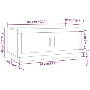 vidaXL Soffbord vit 102x50x45 cm konstruerat trä - Bild 8