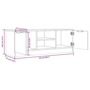 vidaXL TV-bänk grå sonoma 102x35x36,5 cm konstruerat trä - Bild 8