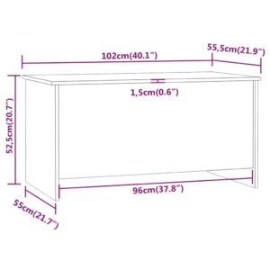 vidaXL Soffbord vit 102x55,5x52,5 cm konstruerat trä - Bild 9