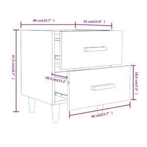 vidaXL Sängbord betonggrå 40x35x47,5 cm - Bild 7