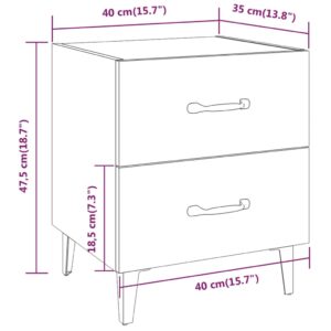 vidaXL Sängbord svart 40x35x47,5 cm - Bild 7