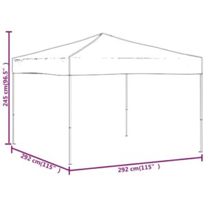 vidaXL Hopfällbart partytält taupe 3x3 m - Bild 8