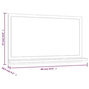 vidaXL Badrumsspegel brun ek 60x10,5x37 cm konstruerat trä - Bild 8