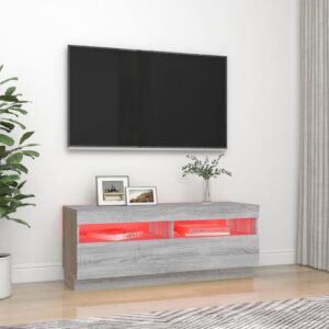 vidaXL Tv-bänk med LED-belysning grå sonoma 100x35x40 cm - Bild 3