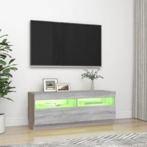 vidaXL Tv-bänk med LED-belysning grå sonoma 100x35x40 cm - Bild 4