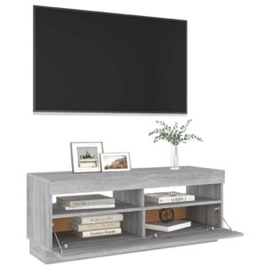 vidaXL Tv-bänk med LED-belysning grå sonoma 100x35x40 cm - Bild 7