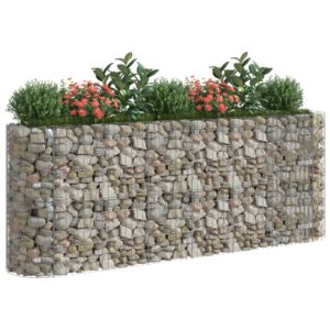 vidaXL Planteringsgabion galvaniserat järn 260x50x100 cm - Bild 7