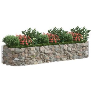 vidaXL Planteringsgabion galvaniserat järn 300x100x50 cm - Bild 3