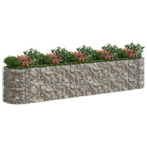 vidaXL Planteringsgabion galvaniserat järn 500x100x100 cm - Bild 3