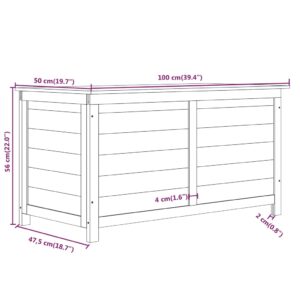 vidaXL Dynbox för trädgården 100x50x56 cm massivt granträ - Bild 7