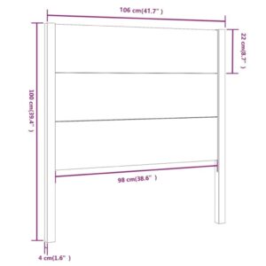 vidaXL Sänggavel vit 106x4x100 cm massiv furu - Bild 6