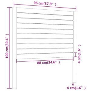 vidaXL Sänggavel svart 96x4x100 cm massiv furu - Bild 6