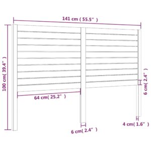 vidaXL Sänggavel svart 141x4x100 cm massiv furu - Bild 6