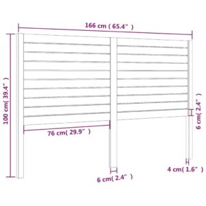 vidaXL Sänggavel vit 166x4x100 cm massiv furu - Bild 6